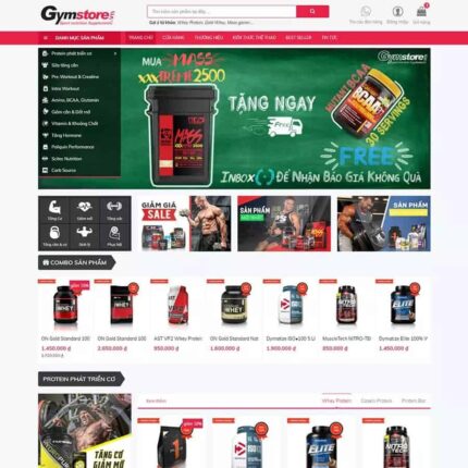 Theme WordPress bán thực phẩm phòng gym