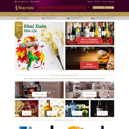 Theme WordPress cửa hàng bán rượu