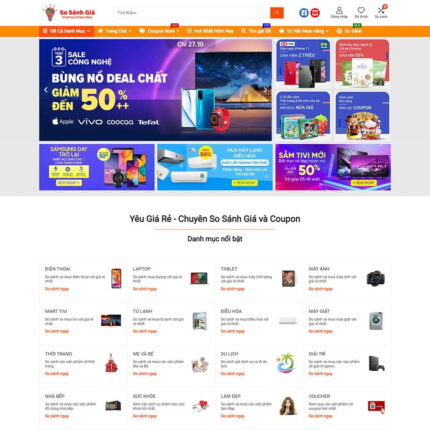 Theme WordPress Elementor web so sánh, tiếp thị liên kết